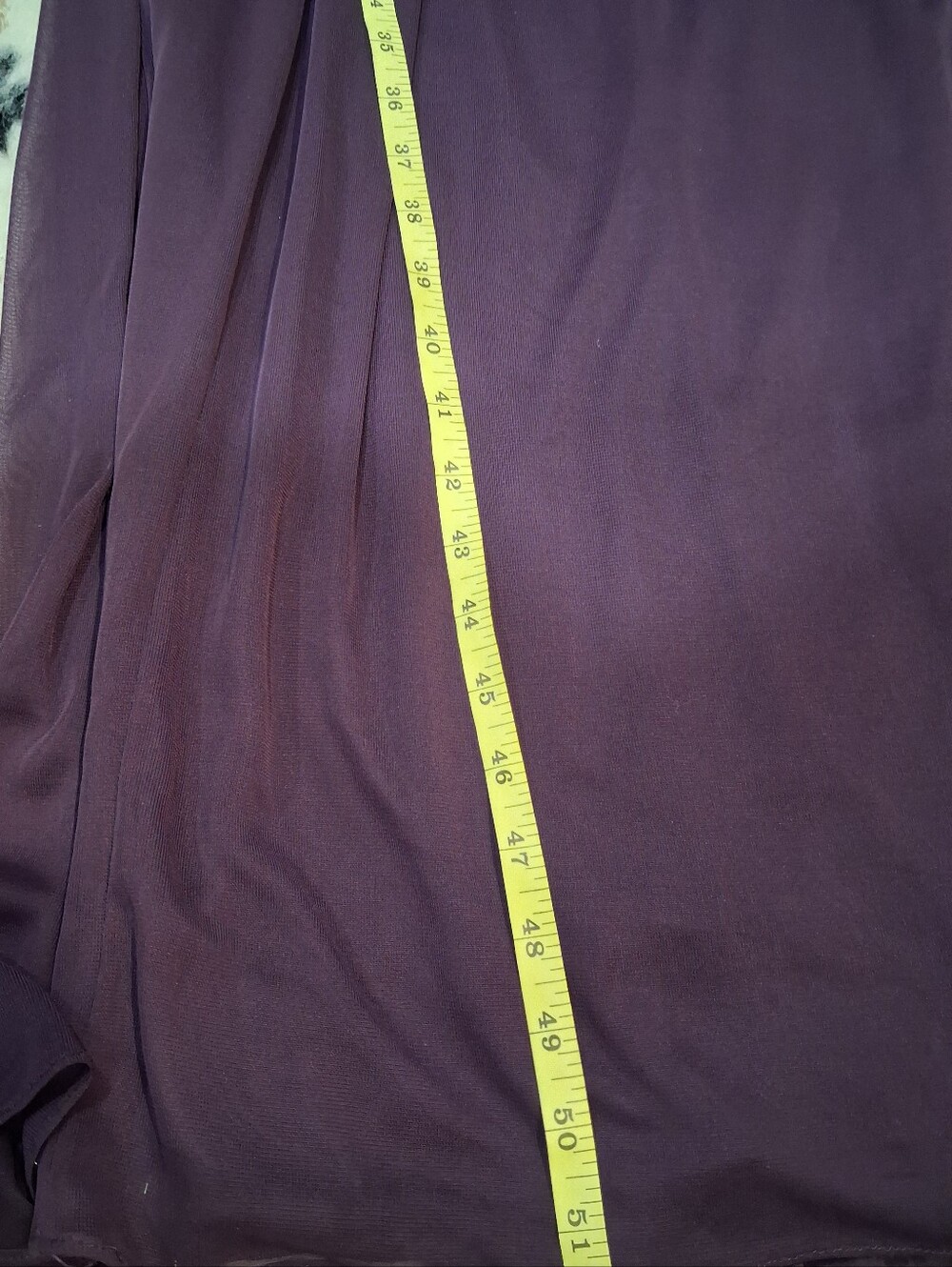 David's Bridal Deep Plum Maxi Dress with Draped Front - Picture 8 of 8